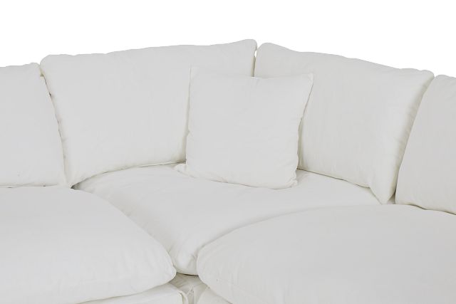 Raegan White Fabric Large Left Chaise Sectional (6)