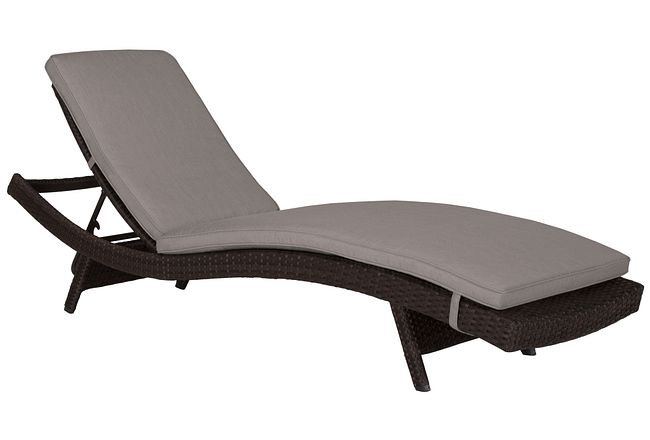 Grate Gray Cushioned Chaise