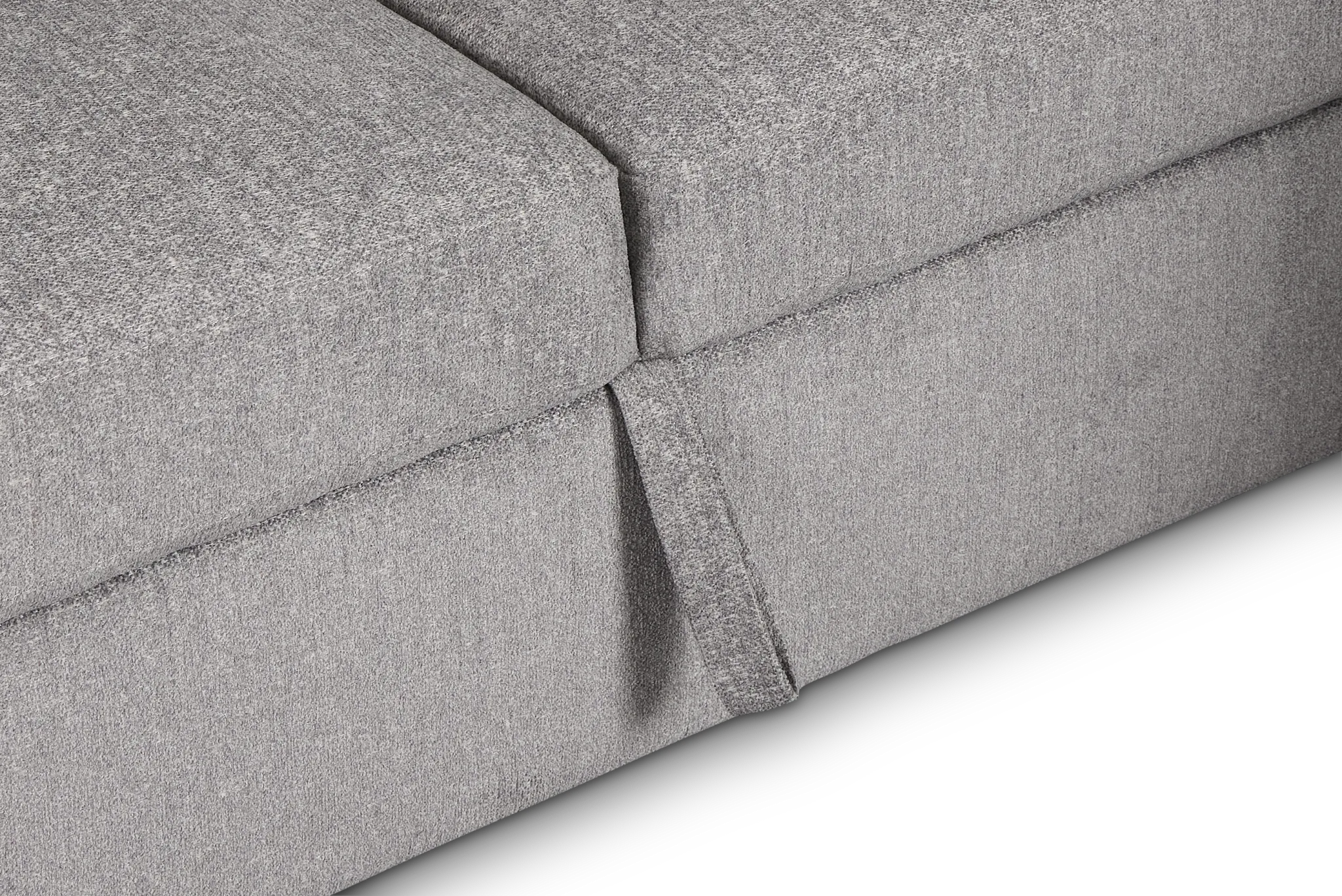 Amber Dark Gray Fabric Large Left Chaise Storage Sleeper Sectional