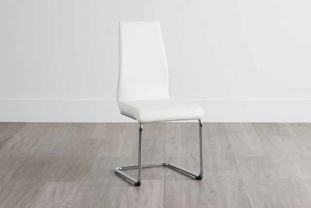 Lennox White Upholstered Side Chair