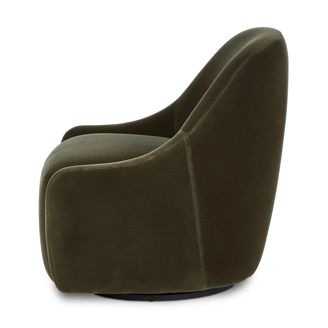 Four Hands Lenin Dark Green Velvet Swivel Accent Chair Four Hands Lenin Dark Green Velvet Swivel Accent Chair