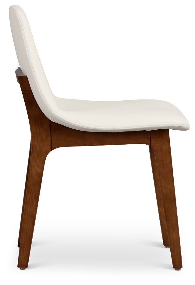 Hamilton White Micro Upholstered Side Chair