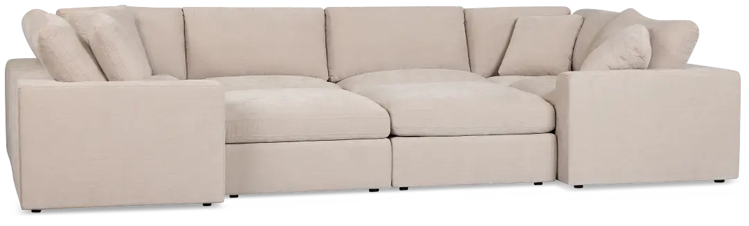 Breeze Taupe Fabric 8-piece Pit Sectional Breeze Taupe Fabric 8-piece Pit Sectional
