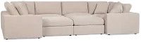 Breeze Taupe Fabric 8-piece Pit Sectional