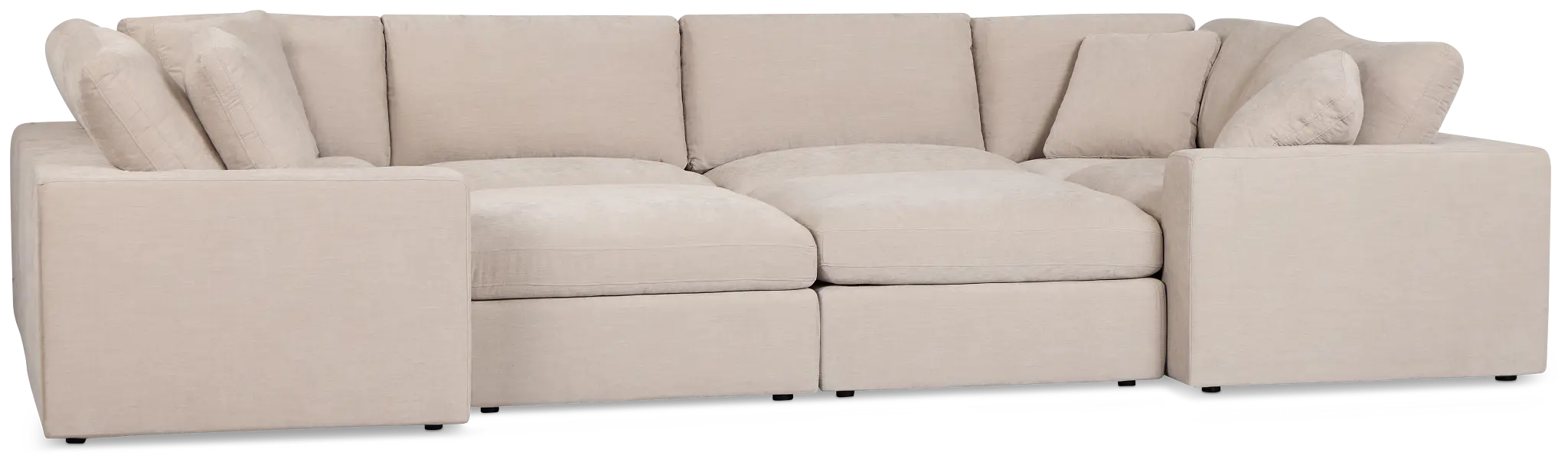 Breeze Taupe Fabric 8-piece Pit Sectional Breeze Taupe Fabric 8-piece Pit Sectional