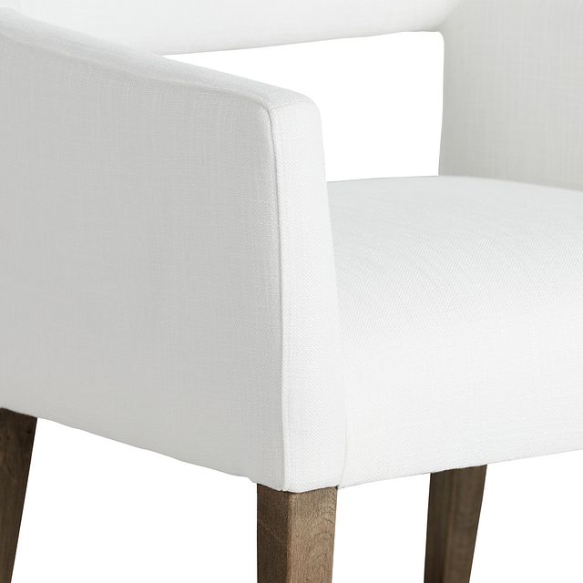 Booker White Upholstered Arm Chair