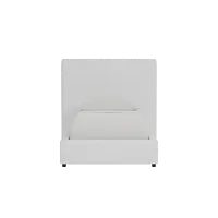 Grayton Suave White 54" Upholstered Platform Bed
