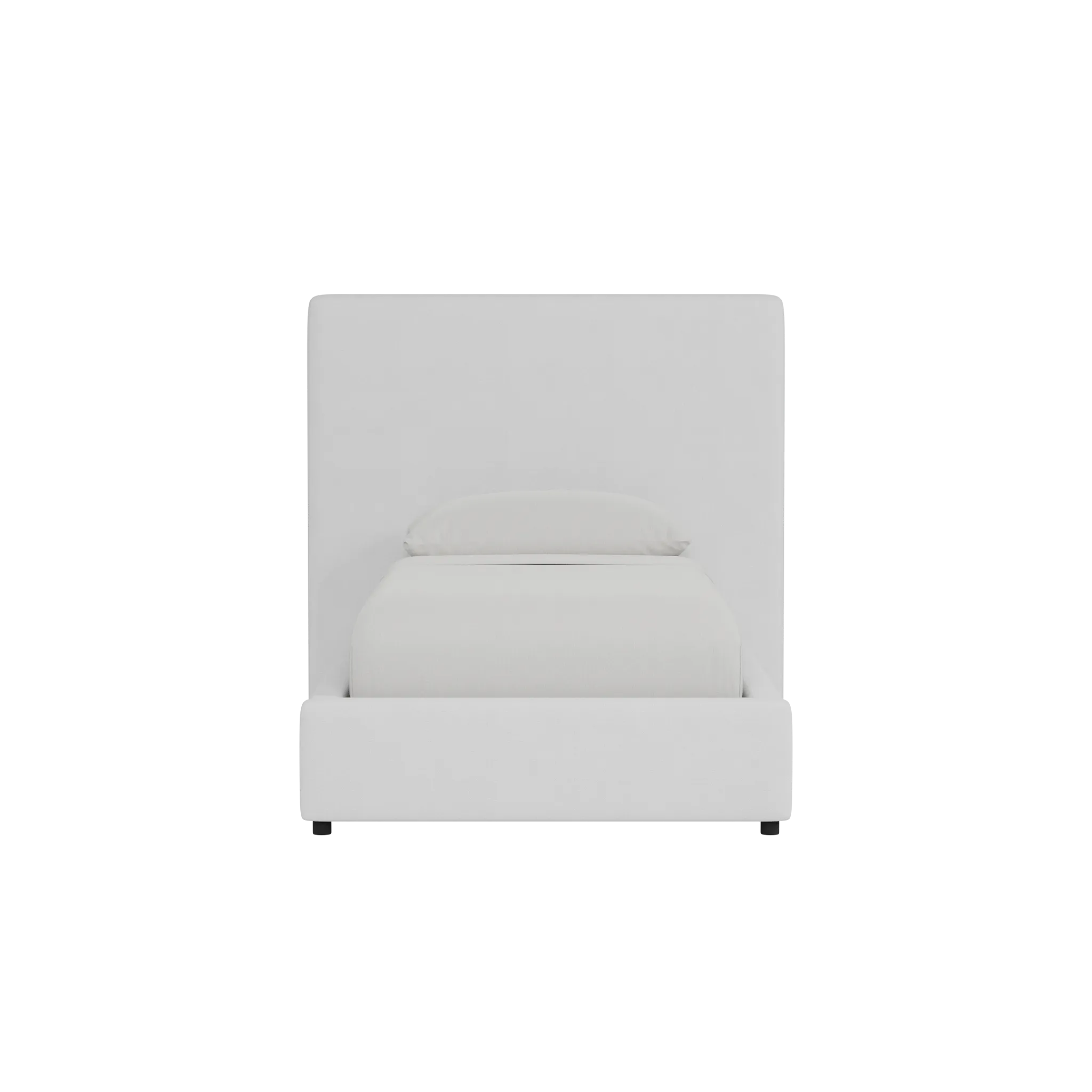 Grayton Suave White 54" Upholstered Platform Bed