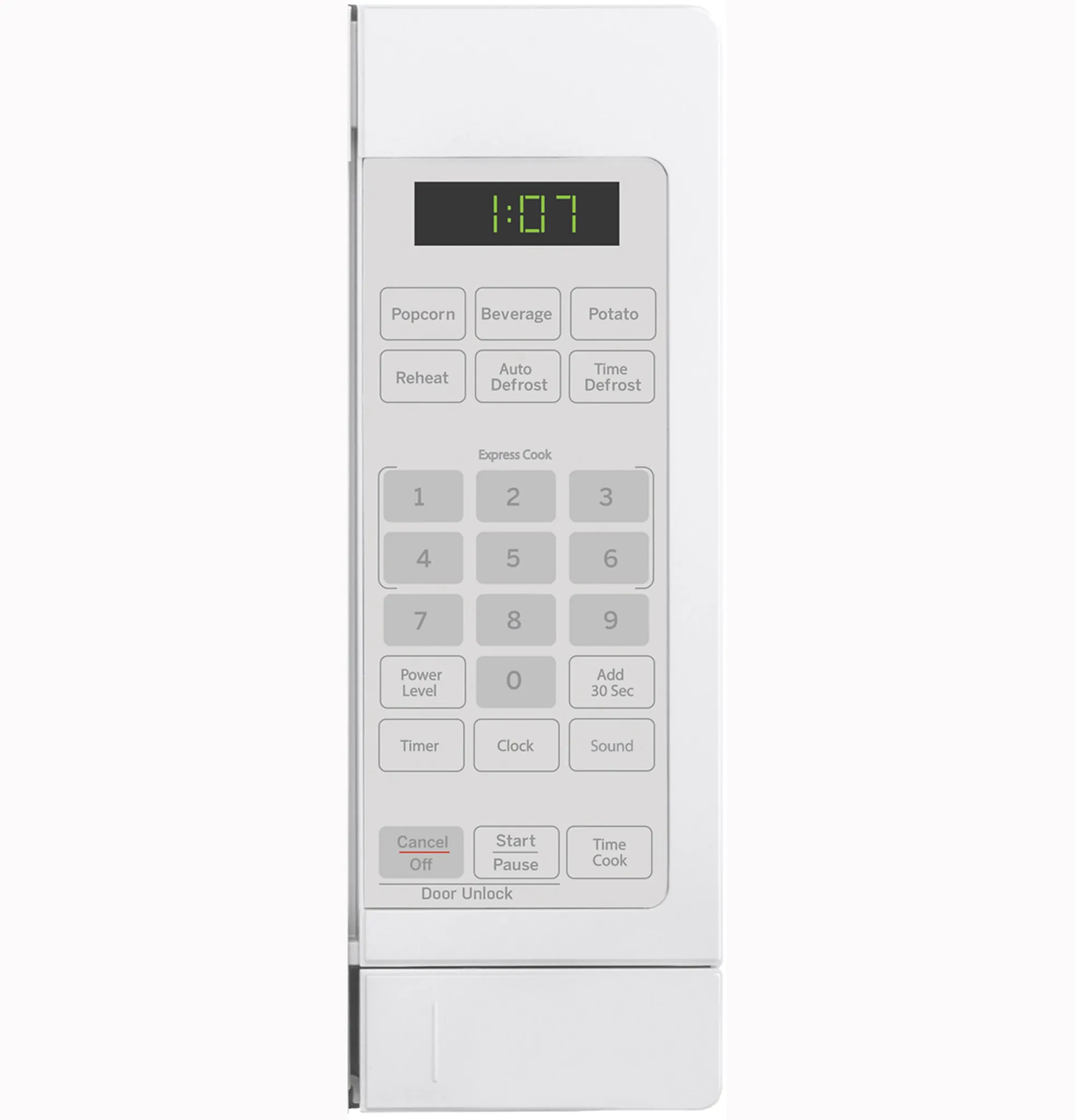 Ge 7 Series White Countertop Microwave