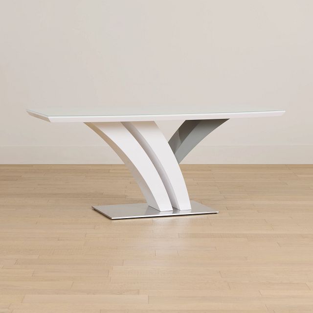 Lima White Rectangular Table