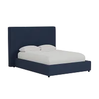 Grayton Joya Dark Blue 54" Upholstered Platform Bed