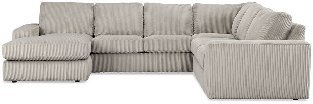 Charlie Gray Fabric Medium Left Chaise Sectional
