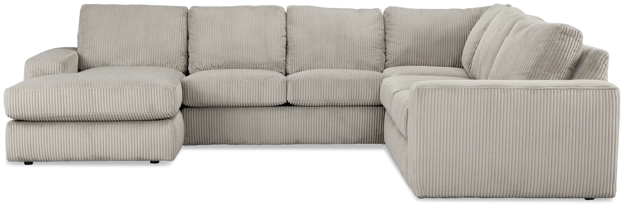 Charlie Gray Fabric Medium Left Chaise Sectional