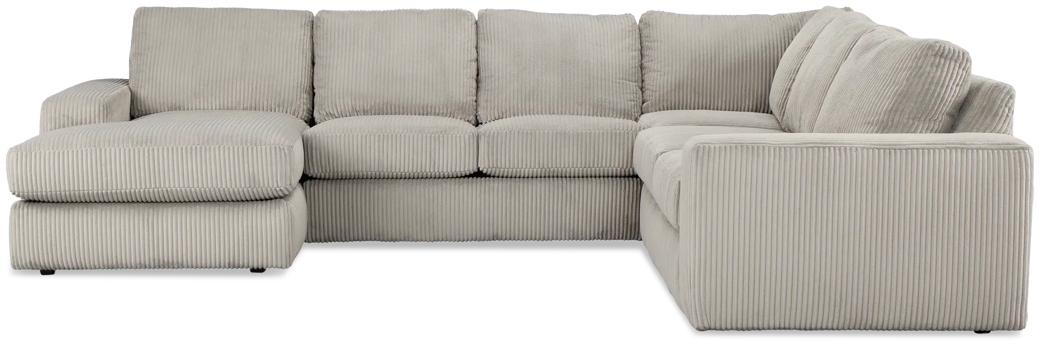 Charlie Gray Fabric Medium Left Chaise Sectional Charlie Gray Fabric Medium Left Chaise Sectional