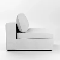 Destin Revenue White Fabric Swivel Chair