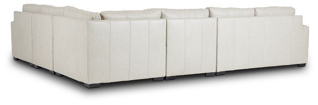 Dawkins Taupe Leather Large Right Chaise Sectional