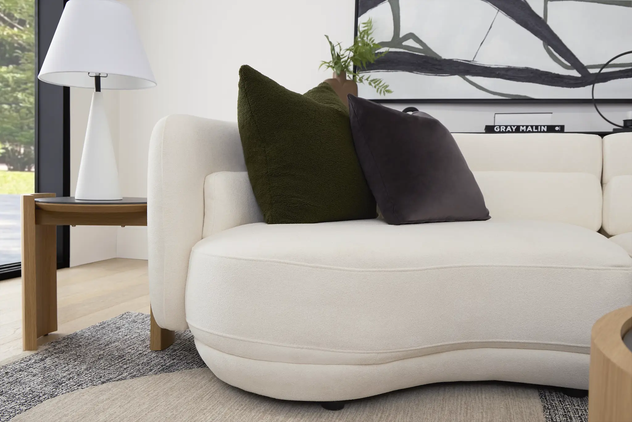 Presley White Fabric 3-piece Modular Sectional Presley White Fabric 3-piece Modular Sectional