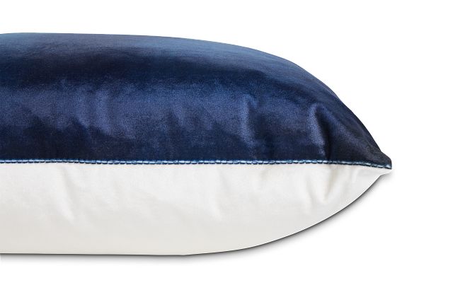 Isla Navy Lumbar Accent Pillow