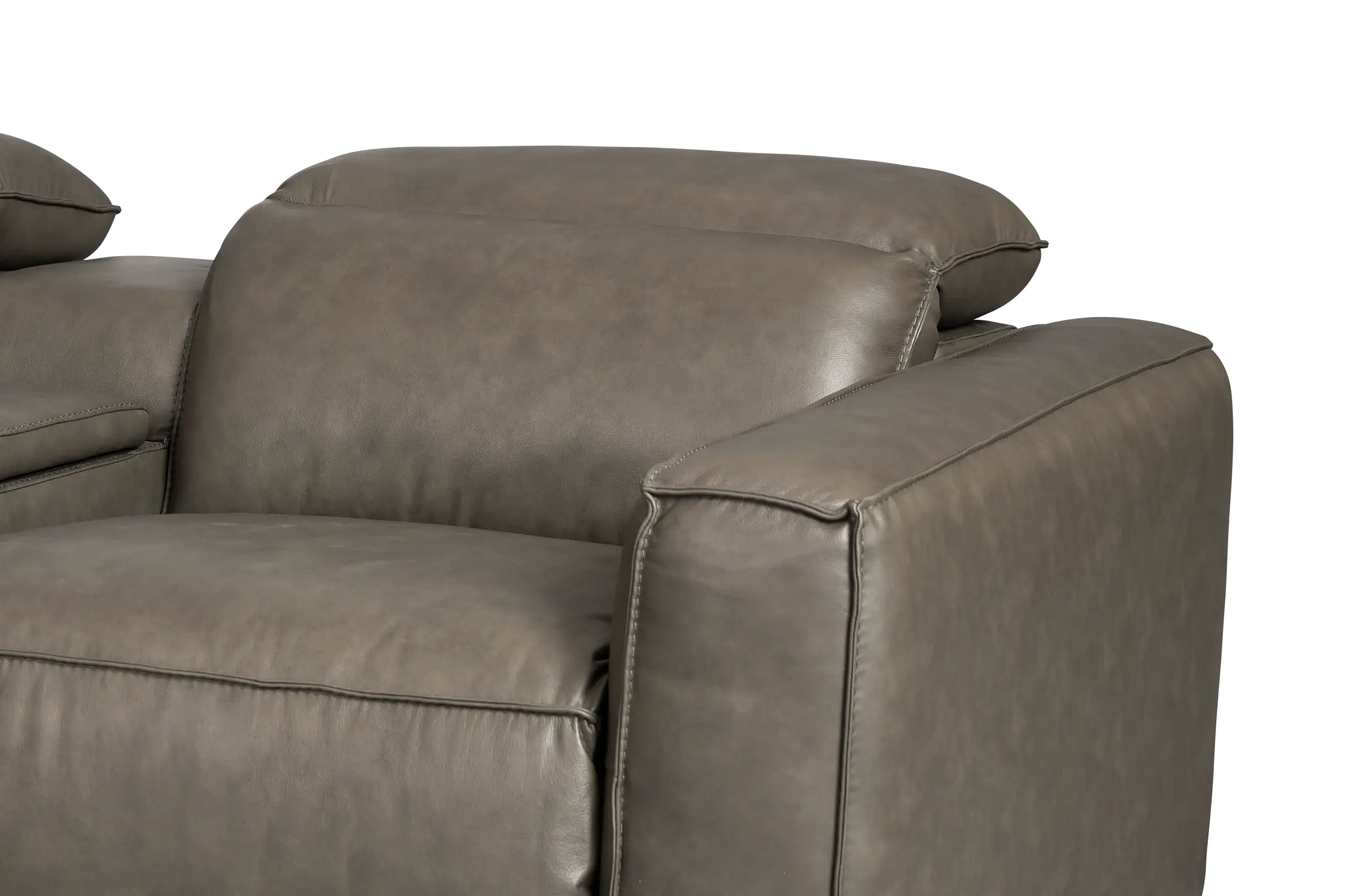 Ryland Dark Gray Lthr/vinyl Medium Dual Power 2-arm Reclining Sectional Ryland Dark Gray Lthr/vinyl Medium Dual Power 2-arm Reclining Sectional