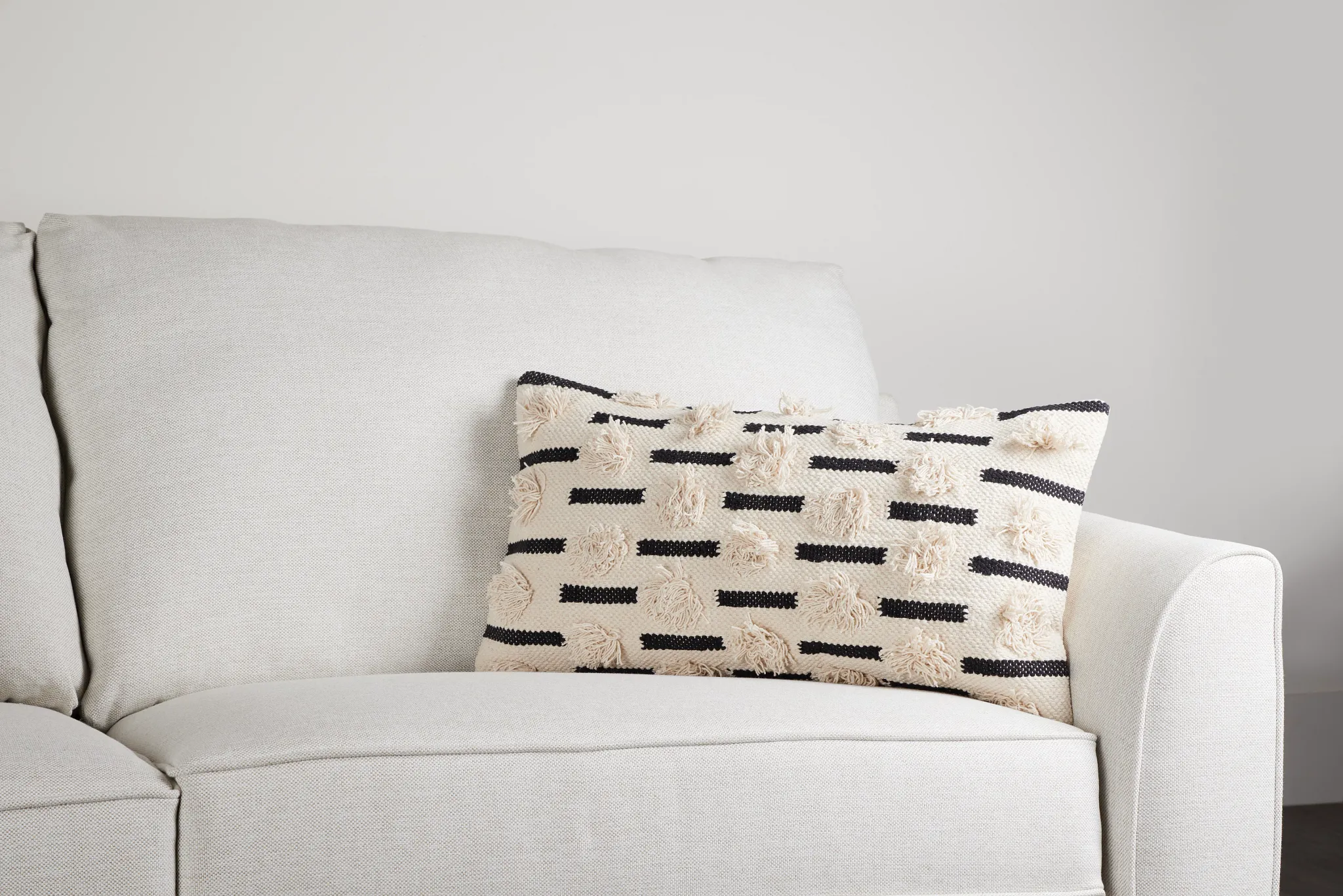 Gianni Ivory Lumbar Accent Pillow