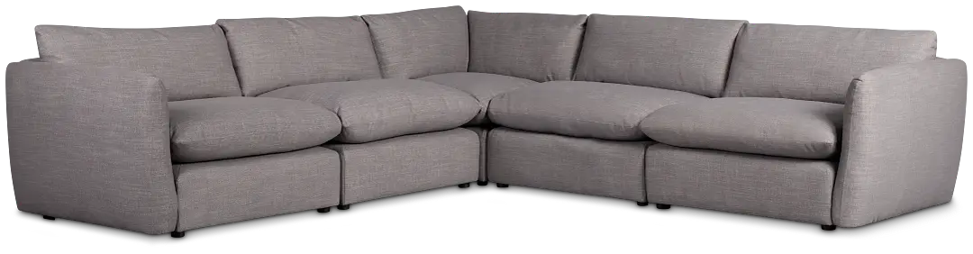 Serena Gray Fabric 5-piece Modular Sectional Serena Gray Fabric 5-piece Modular Sectional
