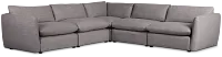 Serena Gray Fabric 5-piece Modular Sectional