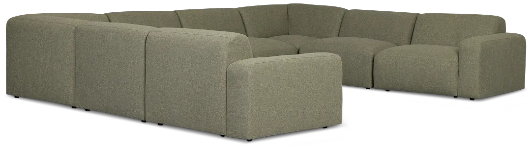 Baylor Green Fabric 8-piece Modular Sectional