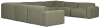 Baylor Green Fabric 8-piece Modular Sectional