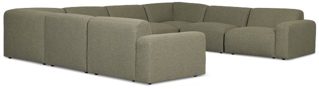 Baylor Green Fabric 8-piece Modular Sectional