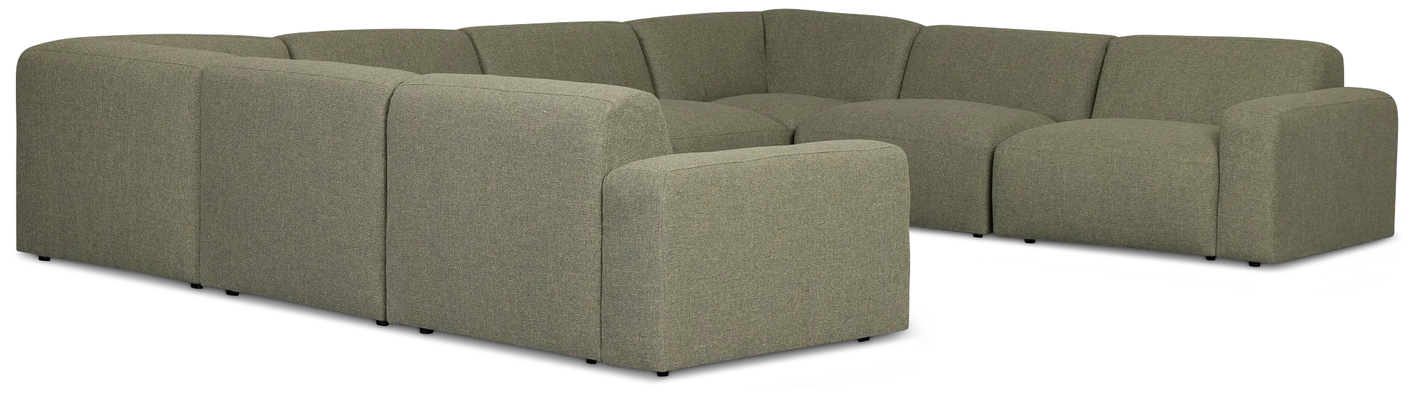 Baylor Green Fabric 8-piece Modular Sectional