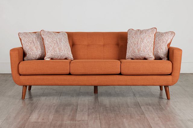 Raya Orange Fabric Sofa