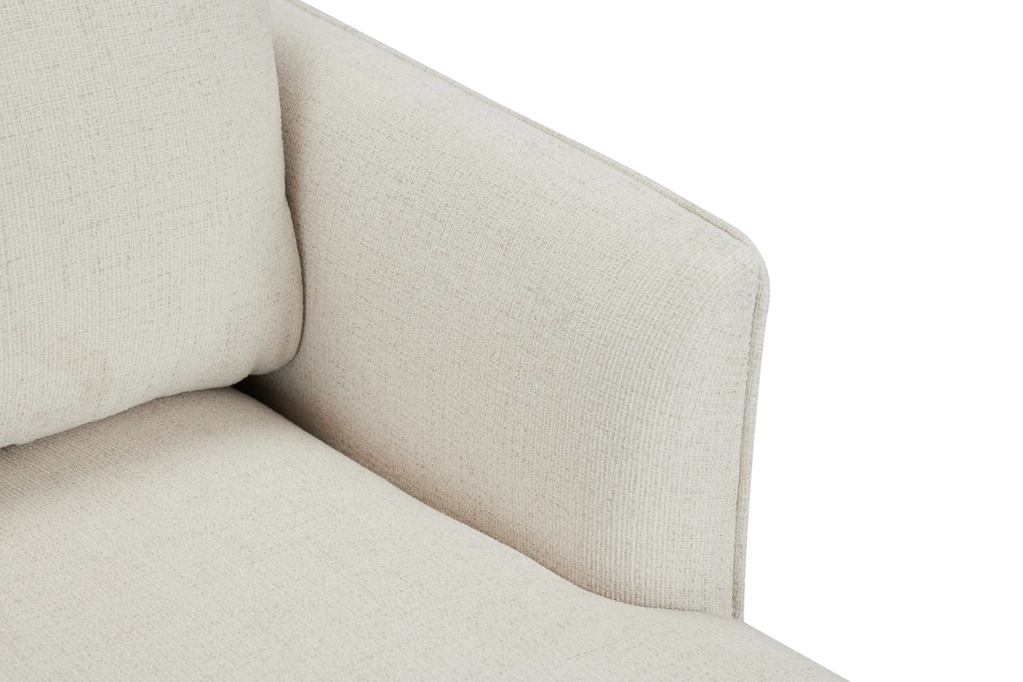 Easton Light Beige Fabric Right Chaise Sectional