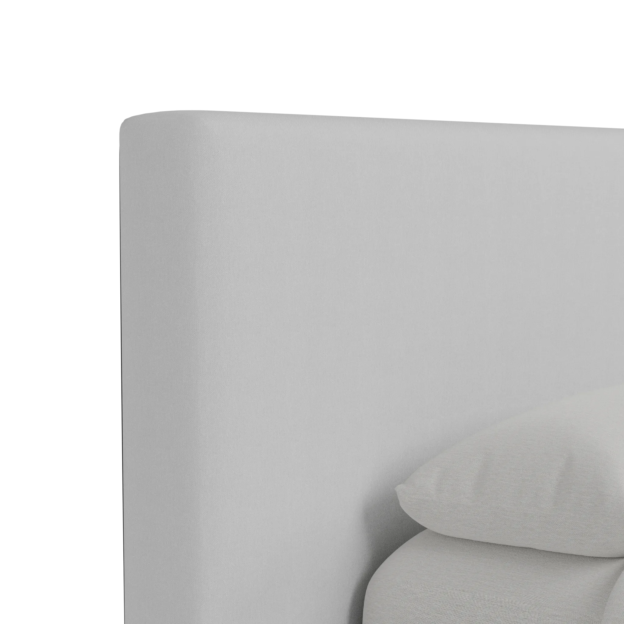 Grayton Revenue White 44" Upholstered Platform Bed