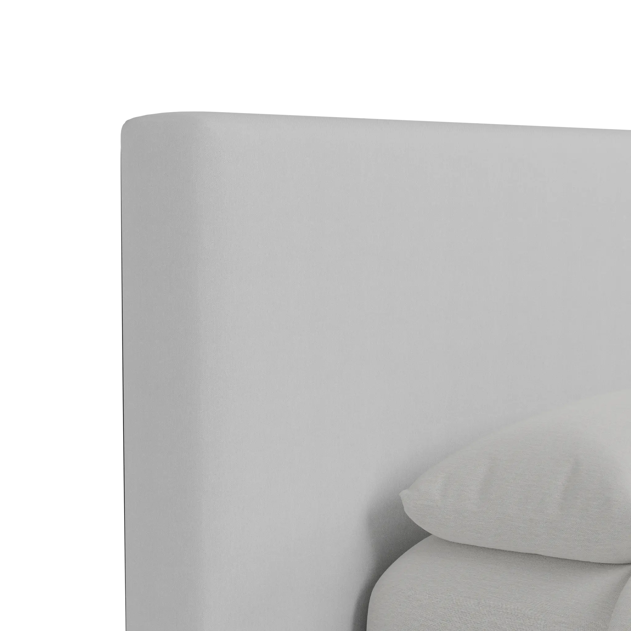 Grayton Revenue White 44" Upholstered Platform Bed Grayton Revenue White 44" Upholstered Platform Bed