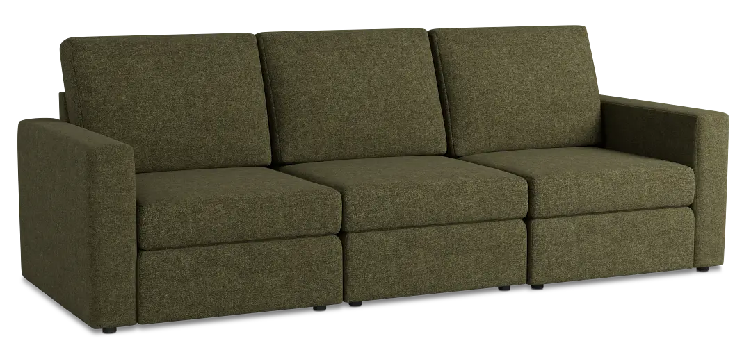 Citymod Green Fabric 3-piece Modular Sofa Citymod Green Fabric 3-piece Modular Sofa