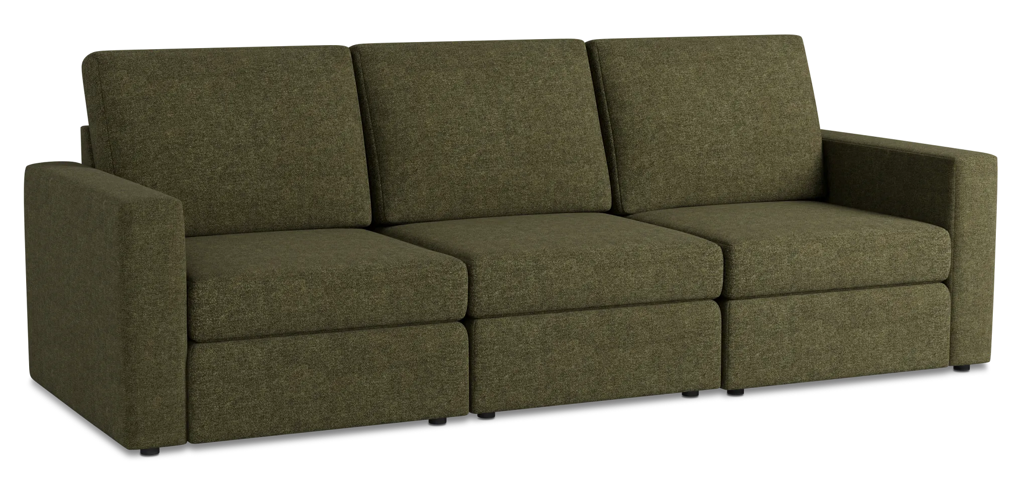Citymod Green Fabric 3-piece Modular Sofa