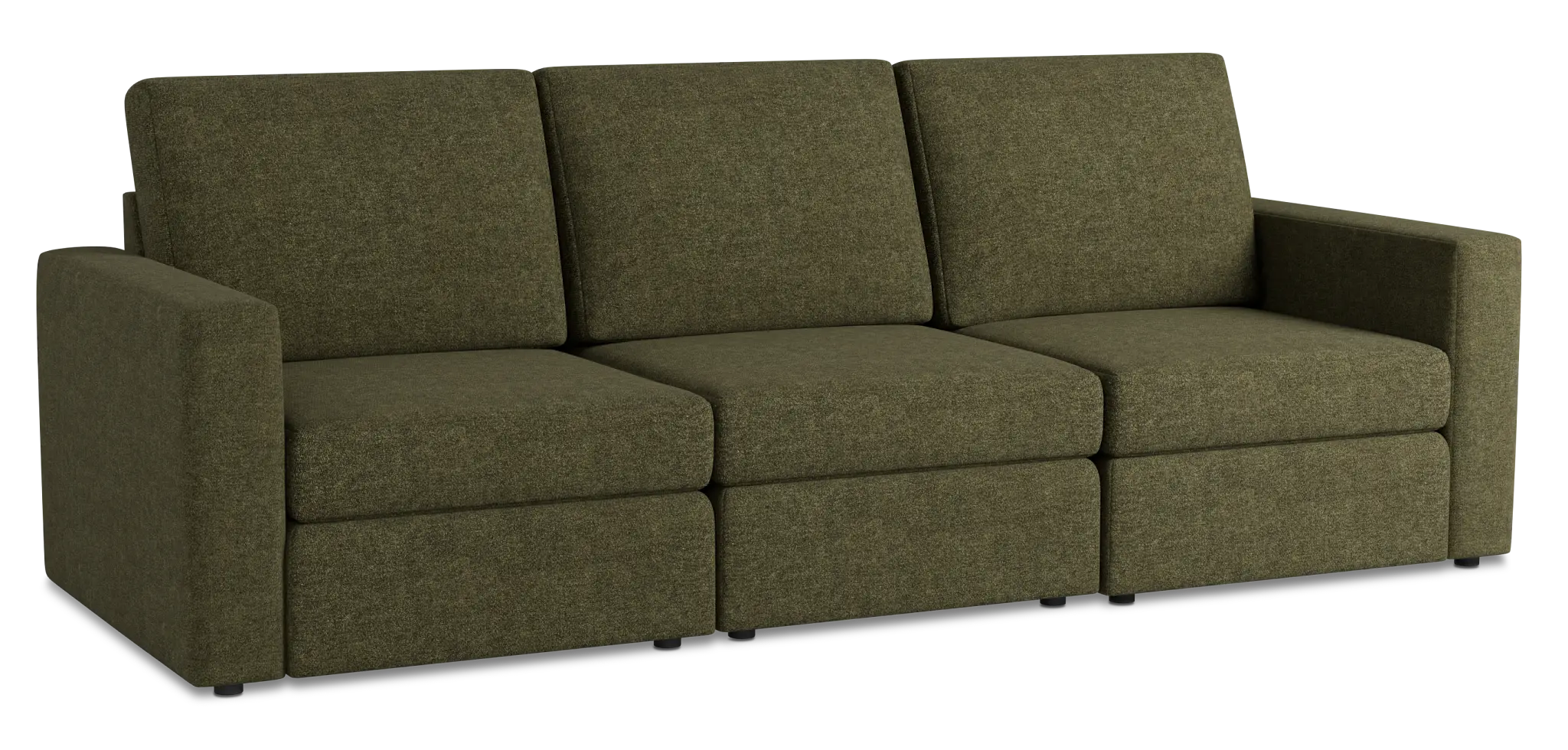 Citymod Green Fabric 3-piece Modular Sofa Citymod Green Fabric 3-piece Modular Sofa