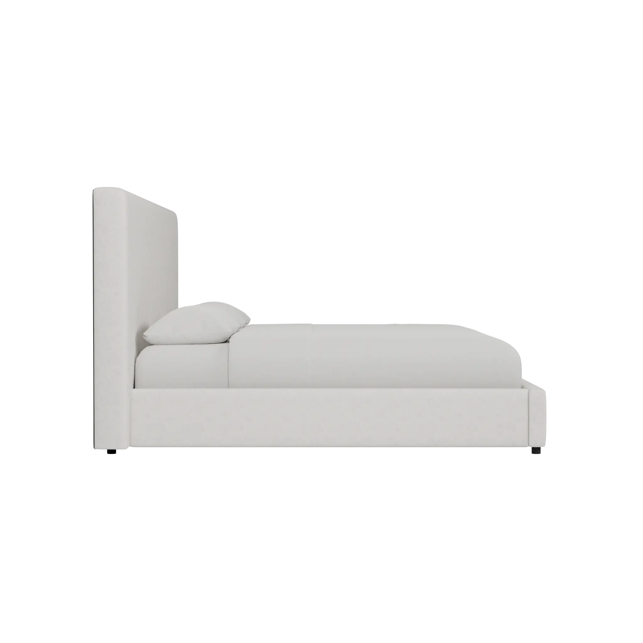 Grayton Linen Light Beige 54" Upholstered Platform Bed Grayton Linen Light Beige 54" Upholstered Platform Bed