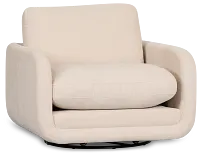 Jules Ivory Velvet Swivel Chair