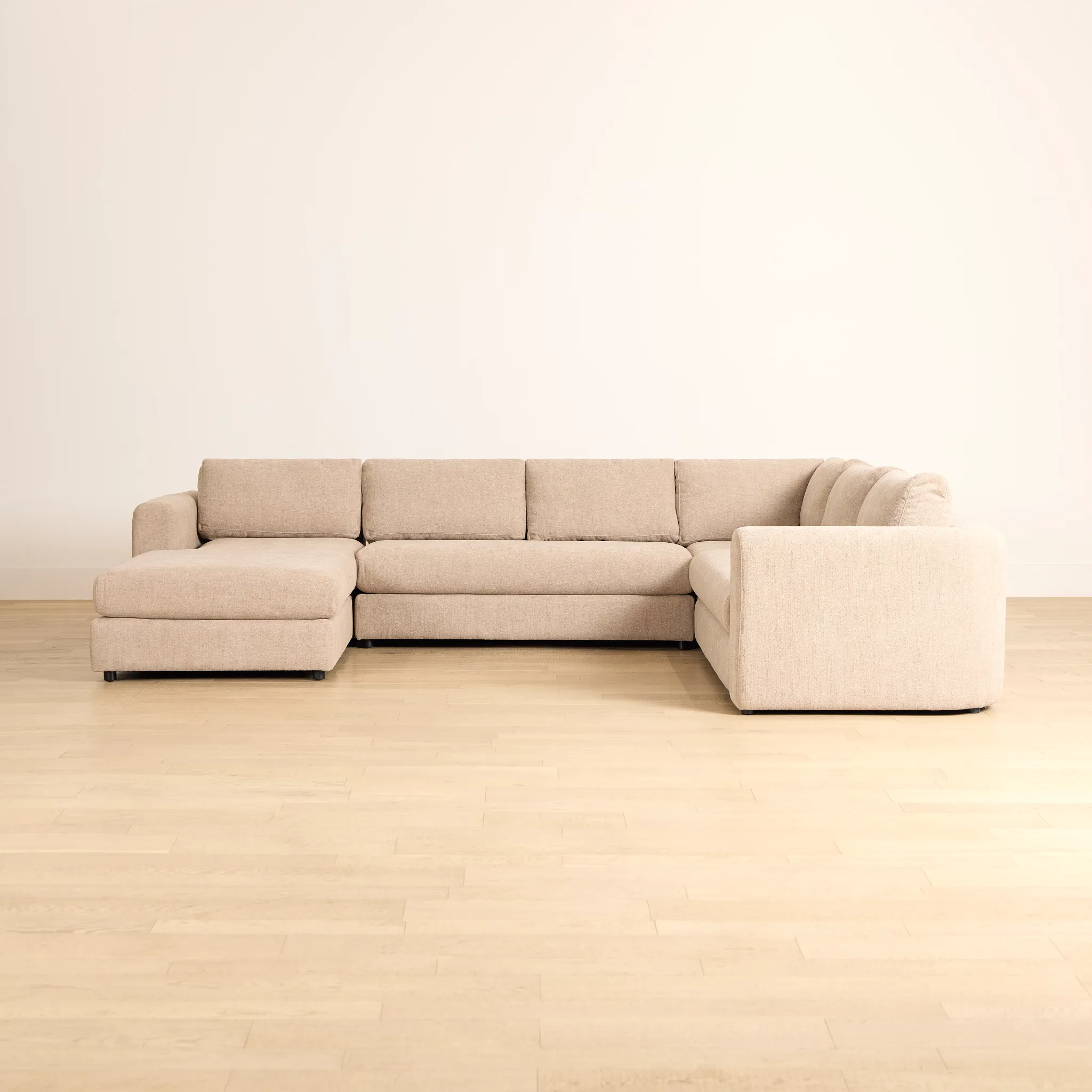 Alma Taupe Fabric Medium Left Chaise Sectional
