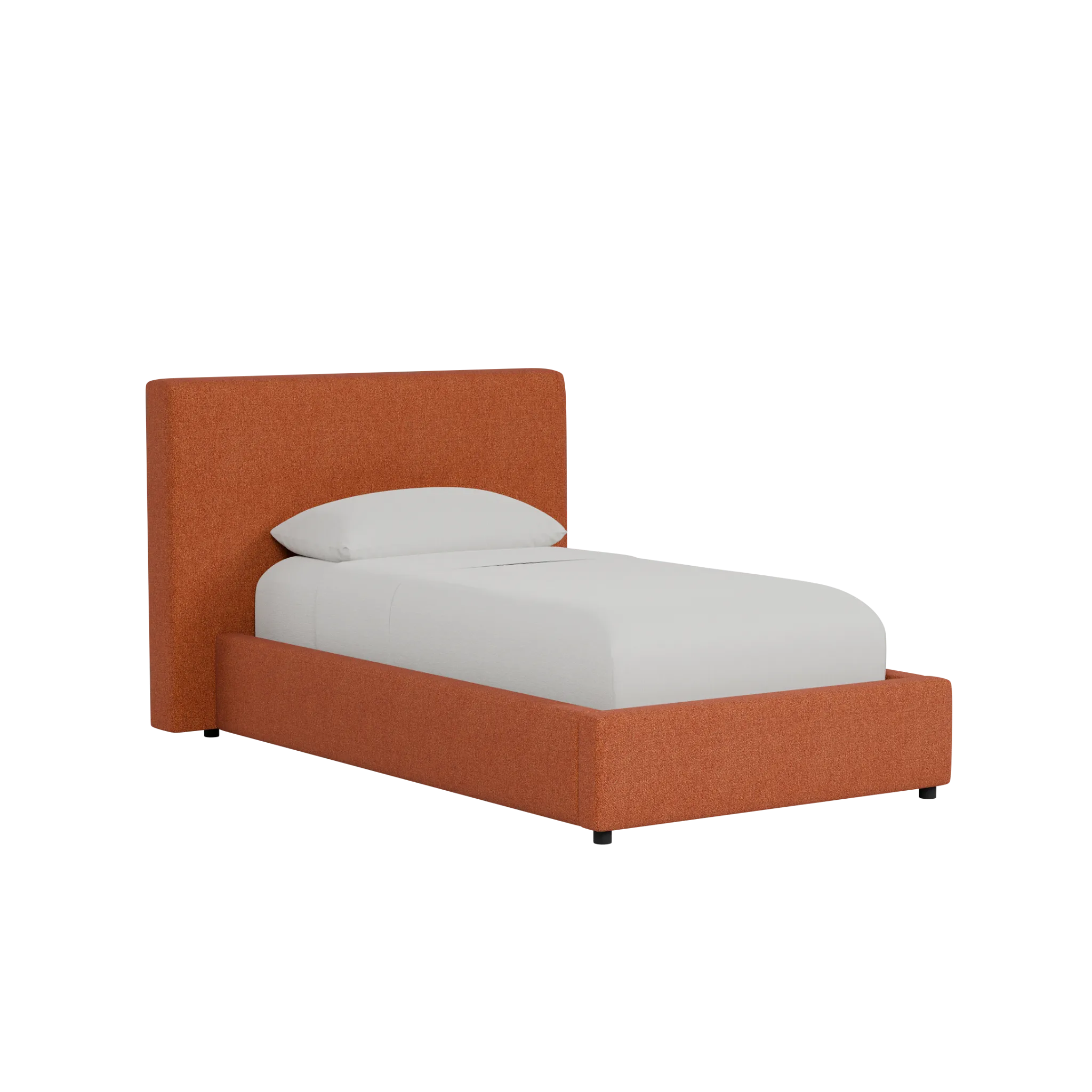 Grayton Merino Brown 44" Upholstered Platform Bed