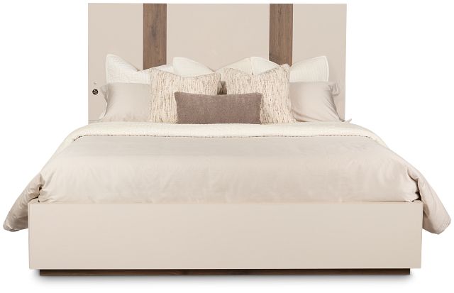 Brasilia Light Beige Platform Bed