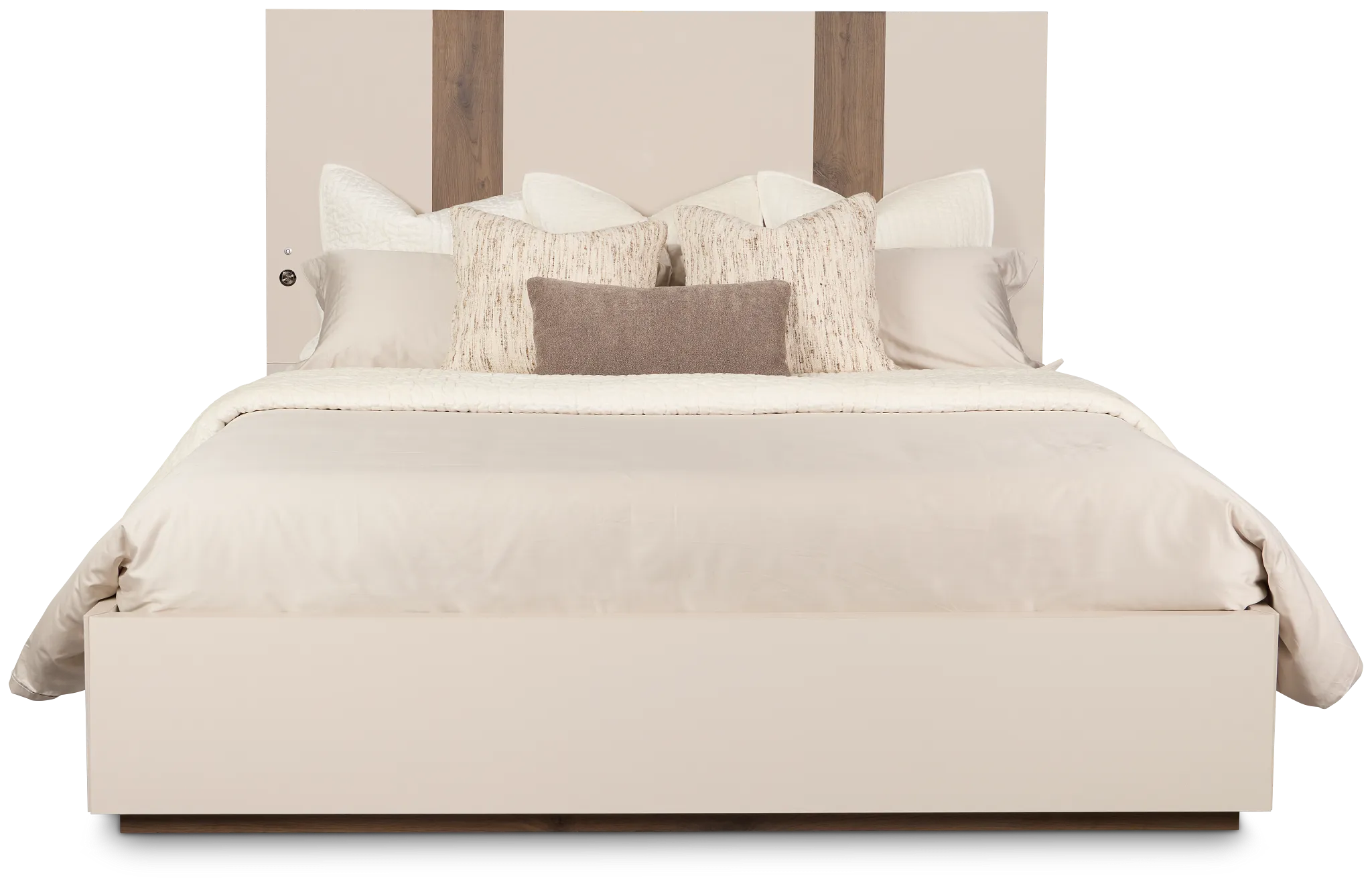 Brasilia Light Beige Platform Bed