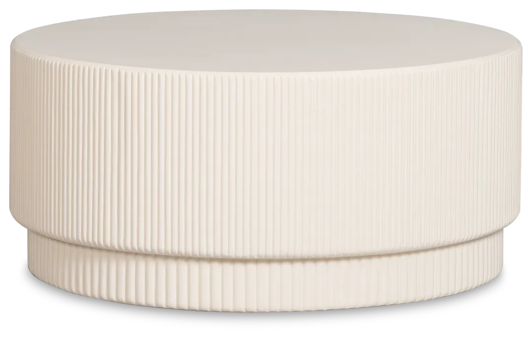 Cypress White Round Accent Table