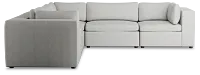 Destin Sutton Gray Fabric 5-piece Modular Sectional
