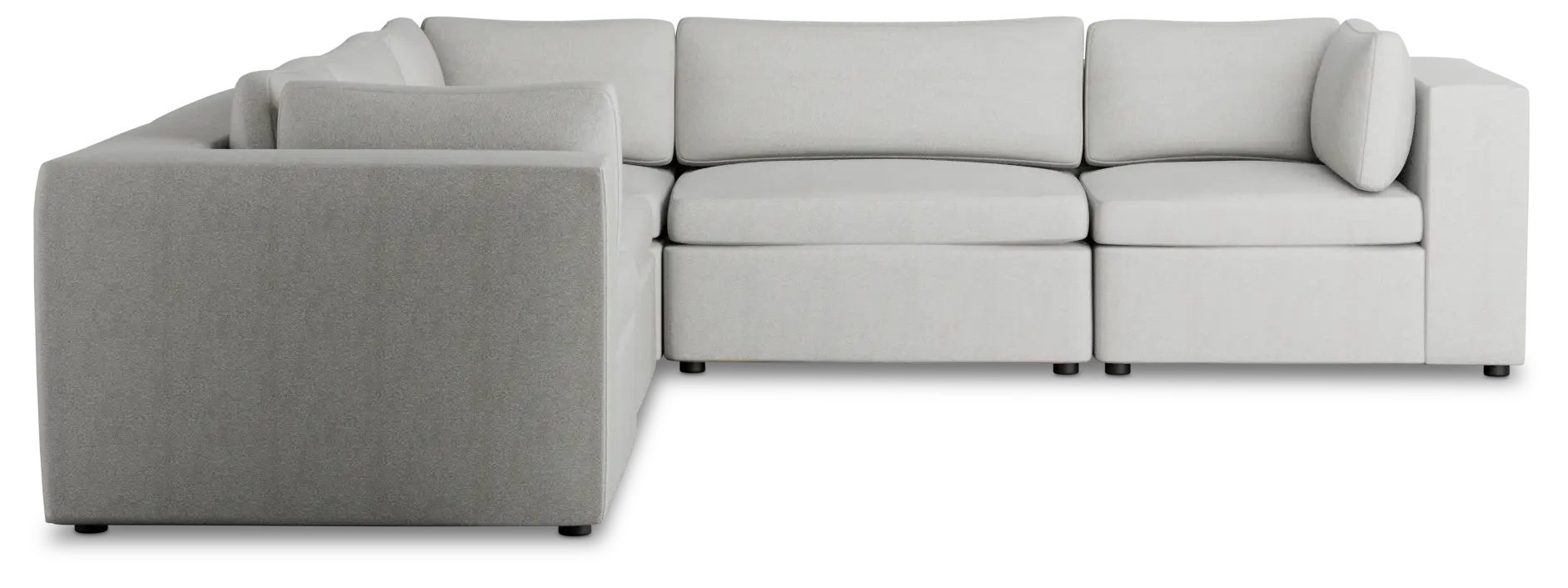 Destin Sutton Gray Fabric 5-piece Modular Sectional Destin Sutton Gray Fabric 5-piece Modular Sectional