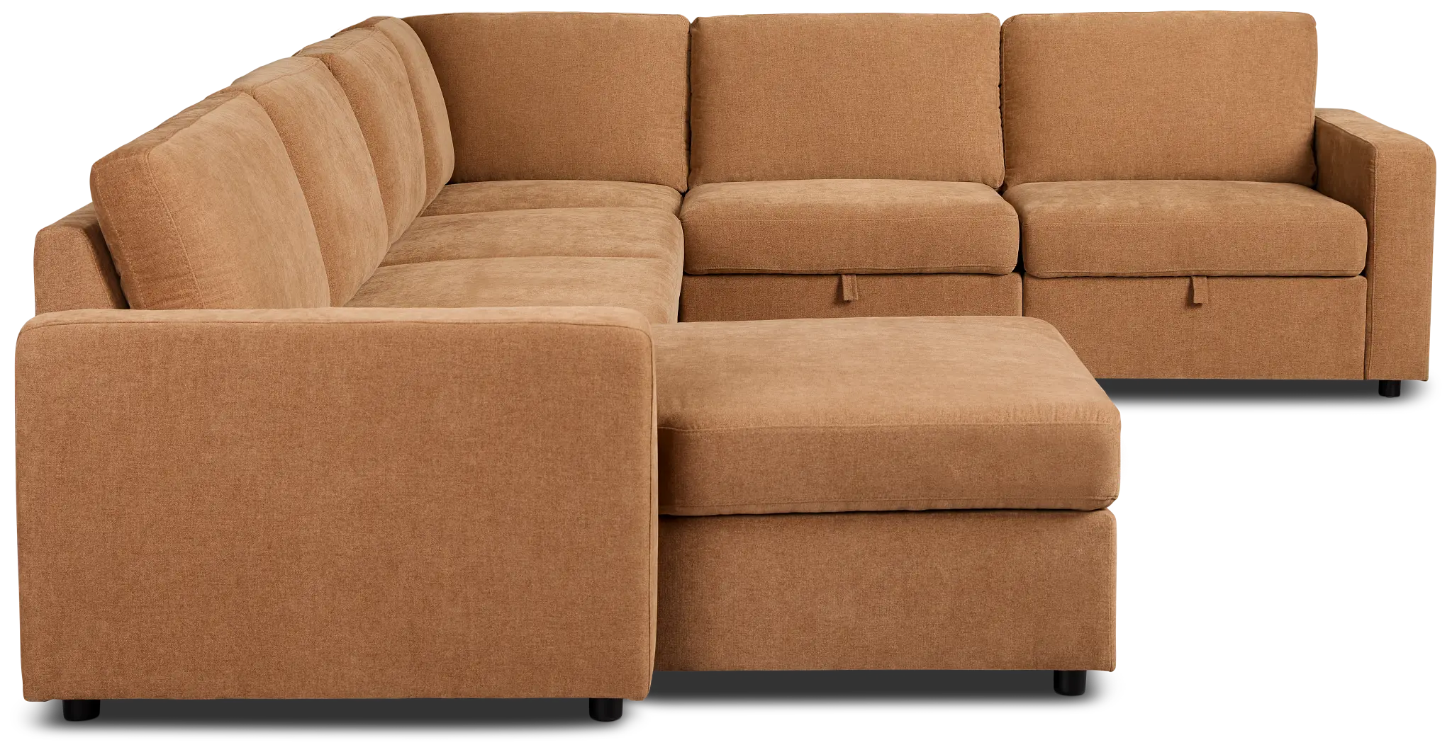 Addie Brown Fabric Medium Left Chaise Storage Sleeper Sectional Addie Brown Fabric Medium Left Chaise Storage Sleeper Sectional