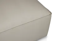 Blanca Gray Leather Ottoman