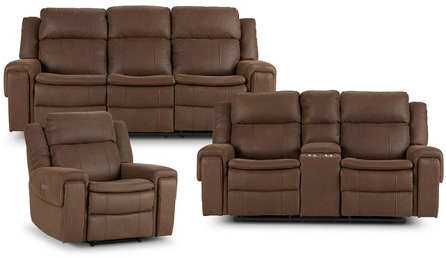 Scout Brown Micro Power Reclining Living Room