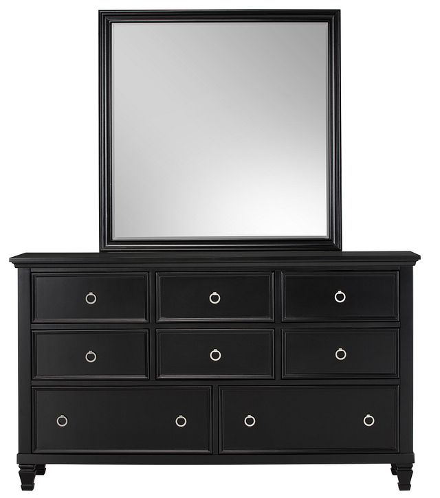Tamara Black Dresser & Mirror